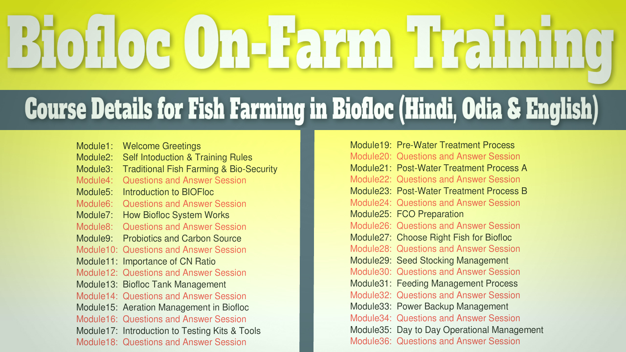 BIOFloc Fish Farming Training in India