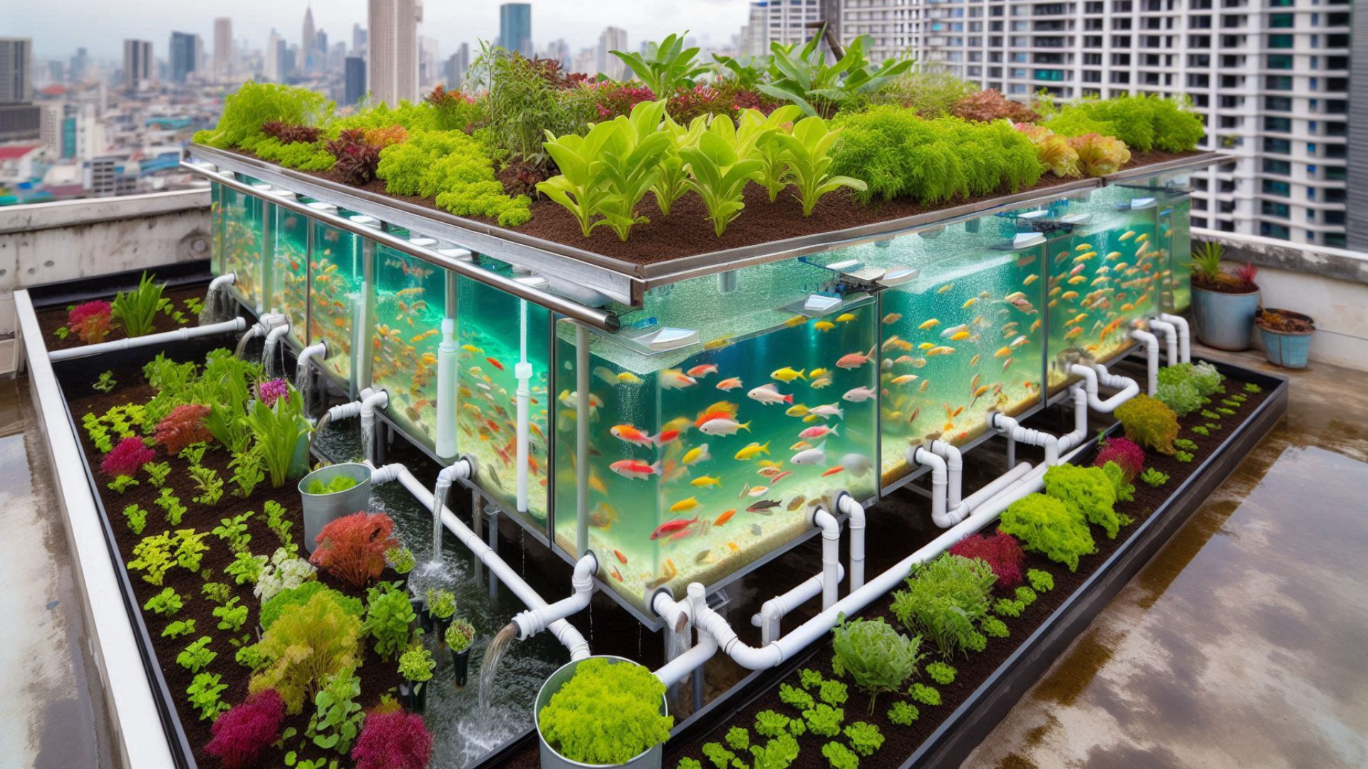 rooftop fish farming systems for urban areas